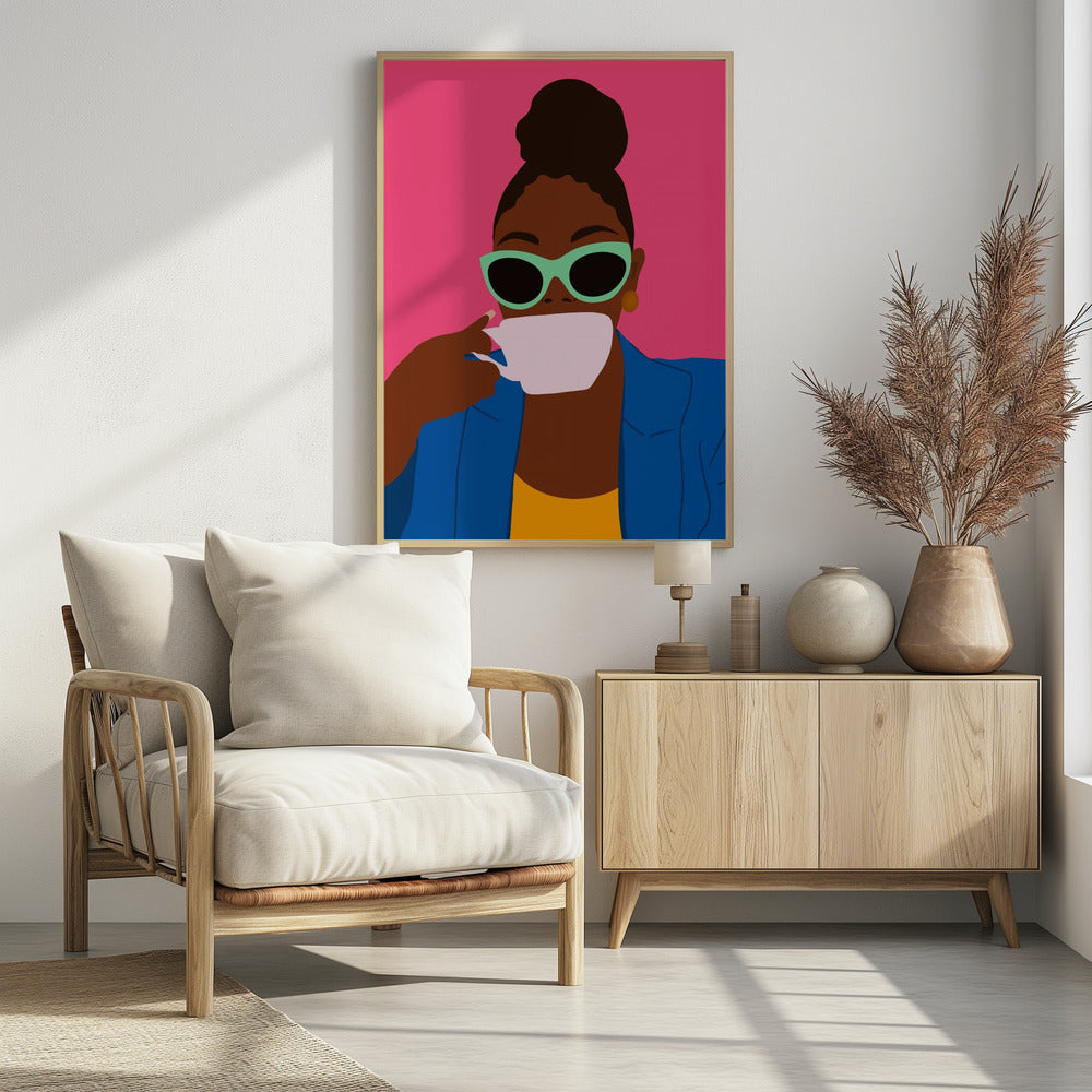 Women Drinking Coffee - Poster / Art Print