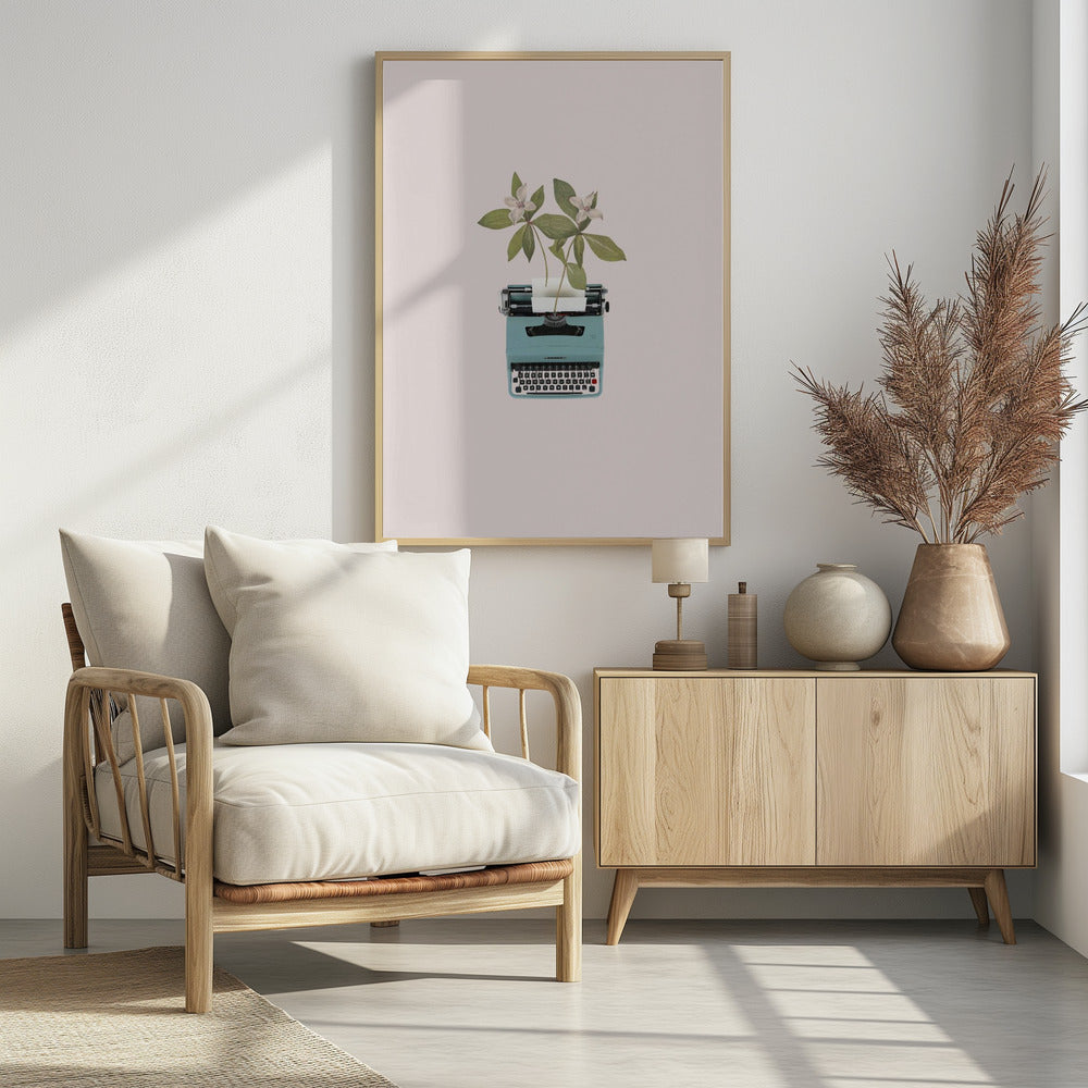 Botanical typewriter - Poster / Art Print