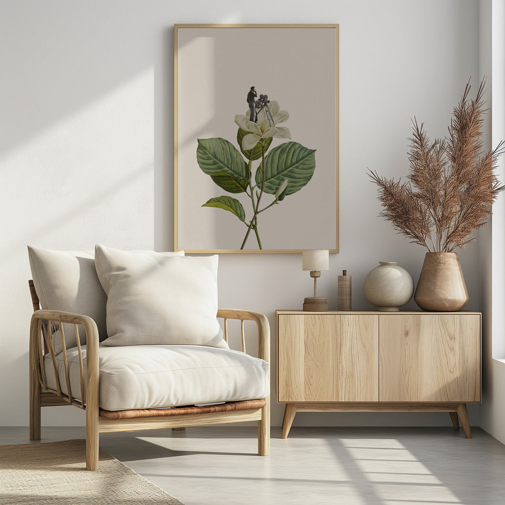 Botanical vintage cameraman - Poster / Art Print