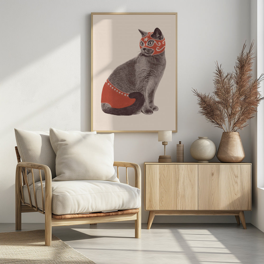 Chat Catcheur - Poster / Art Print
