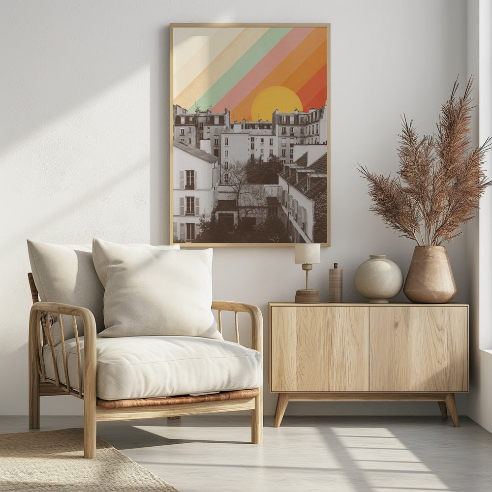 Rainbow Sky Above Paris - Poster / Art Print