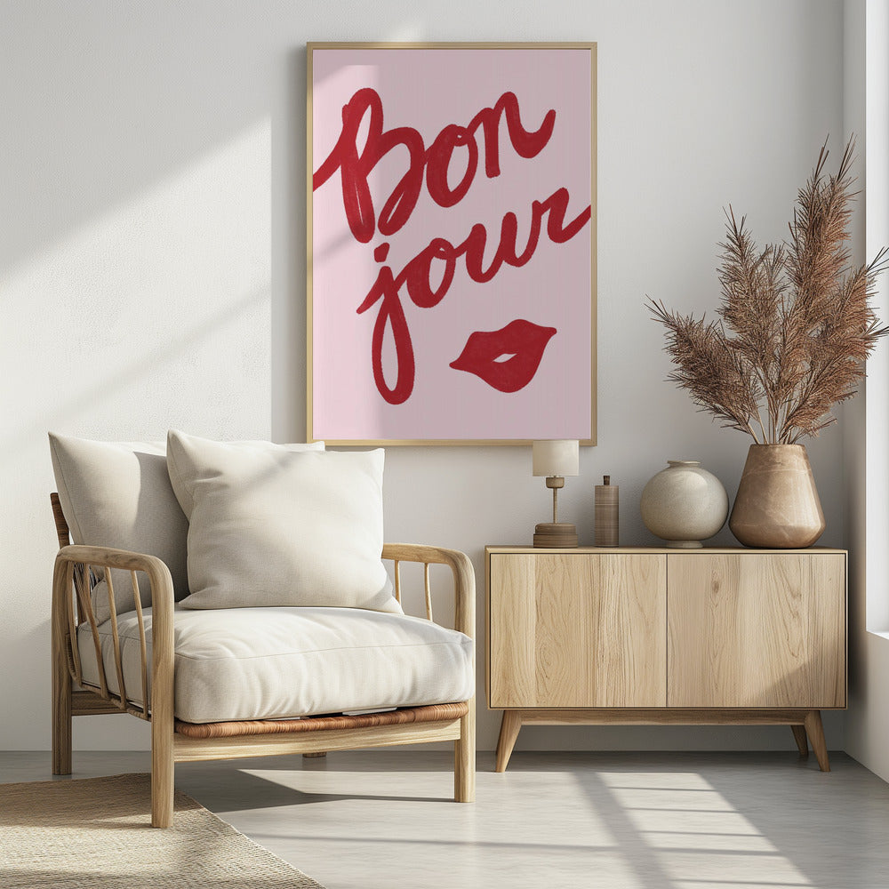 Bonjour Lips - Poster / Art Print