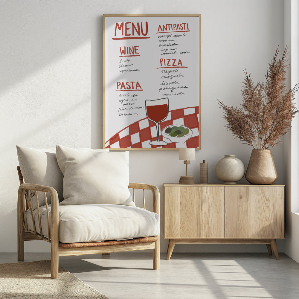 Italian Menu - Poster / Art Print