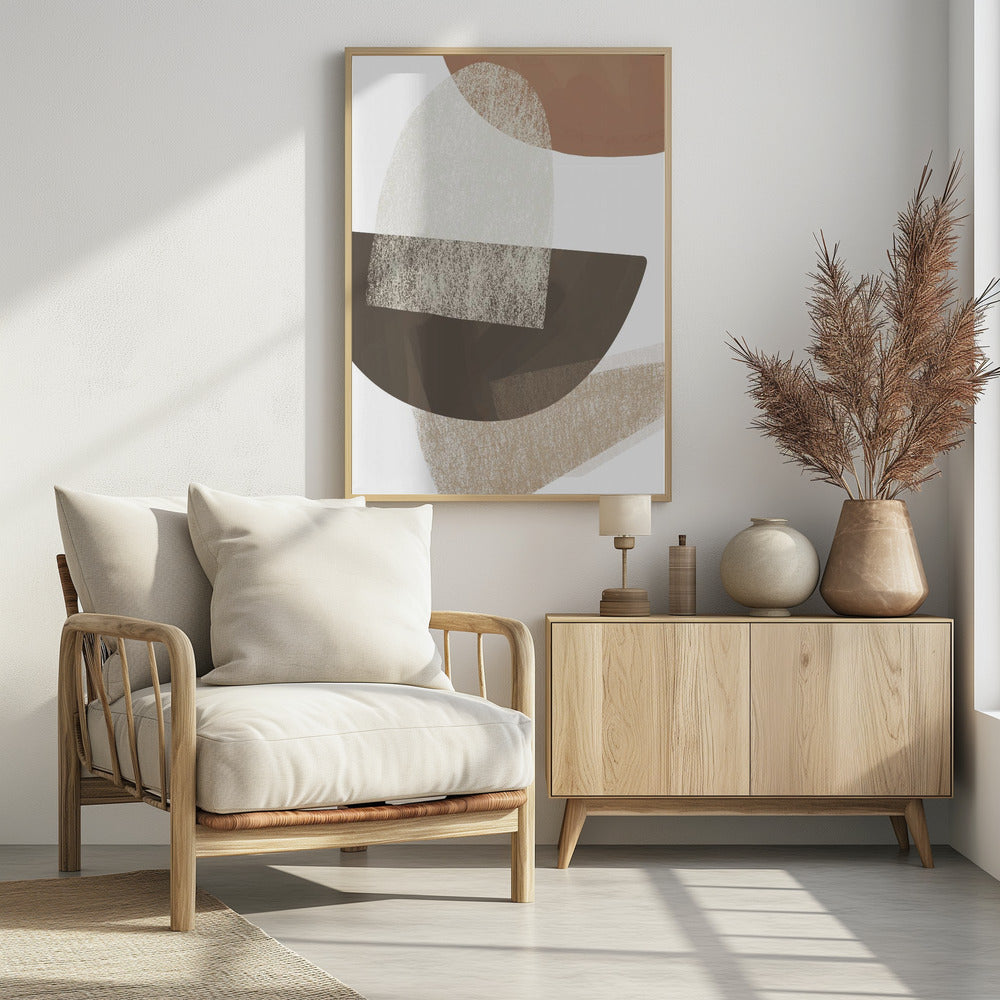 Earth Tone Geometric Art - Poster / Art Print