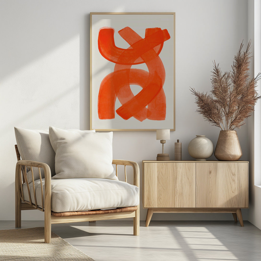 Orange Strokes - Poster / Art Print