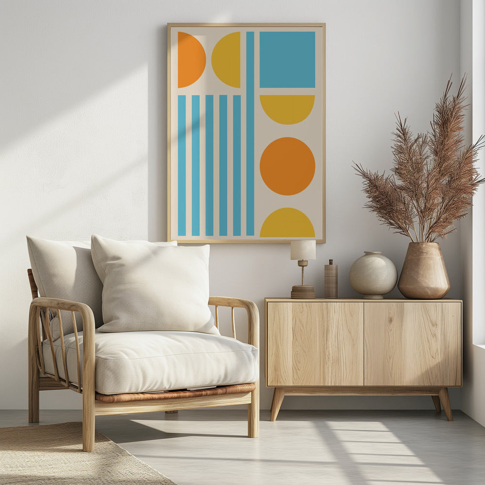 Bright Minimal Shapes Series #3 - Poster / Art Print