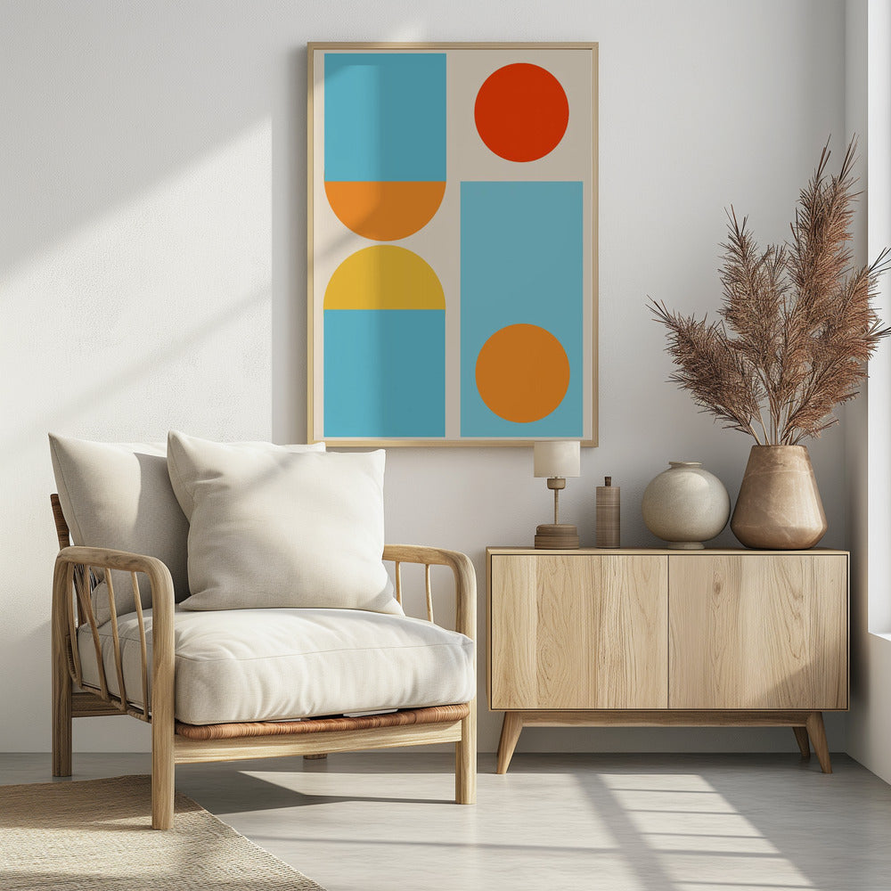 Bright Minimal Shapes Series #4 - Poster / Art Print