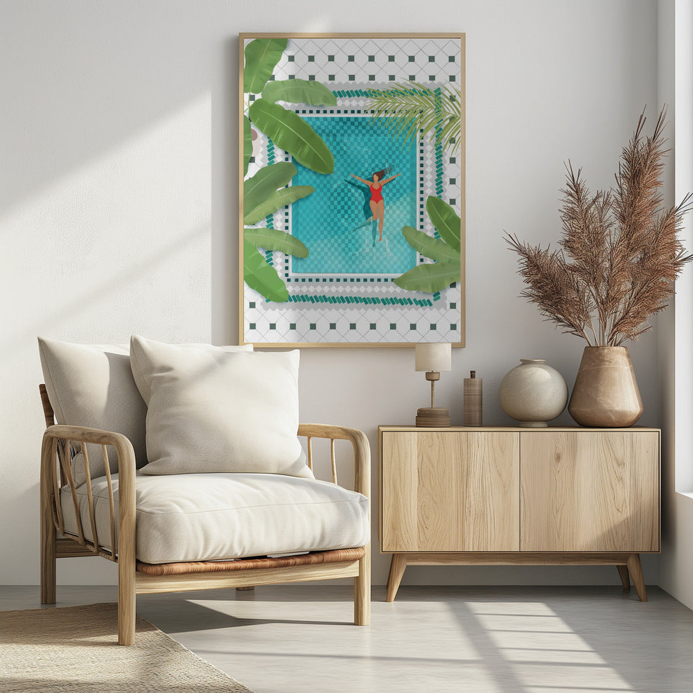 Riad Pool - Poster / Art Print