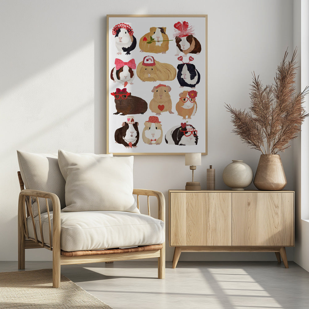 Love Guinea Pigs - Poster / Art Print