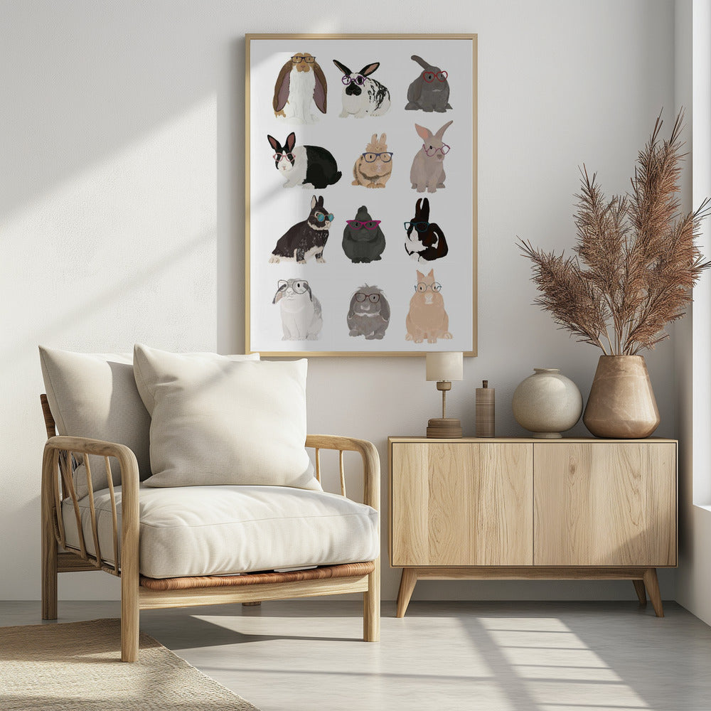 Rabbit Family - Poster / Art Print