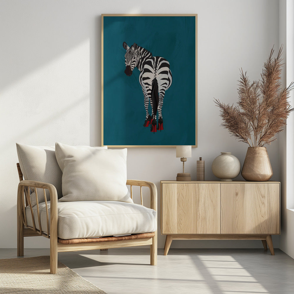 Zebra heels - Poster / Art Print