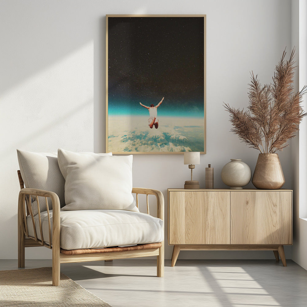 Falling With a Hidden Smile - Poster / Art Print