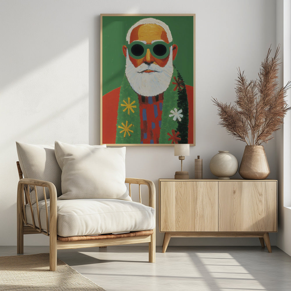 Holiday Santa - Poster / Art Print