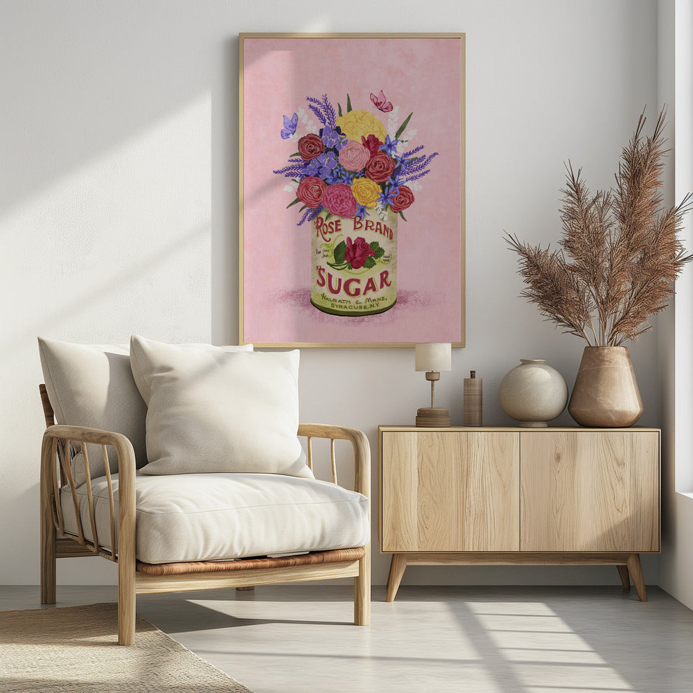 Flowers In a vintage Can - Poster / Art Print
