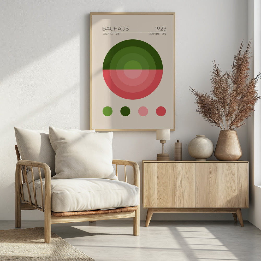 Bauhaus Yesil Daire - Poster / Art Print