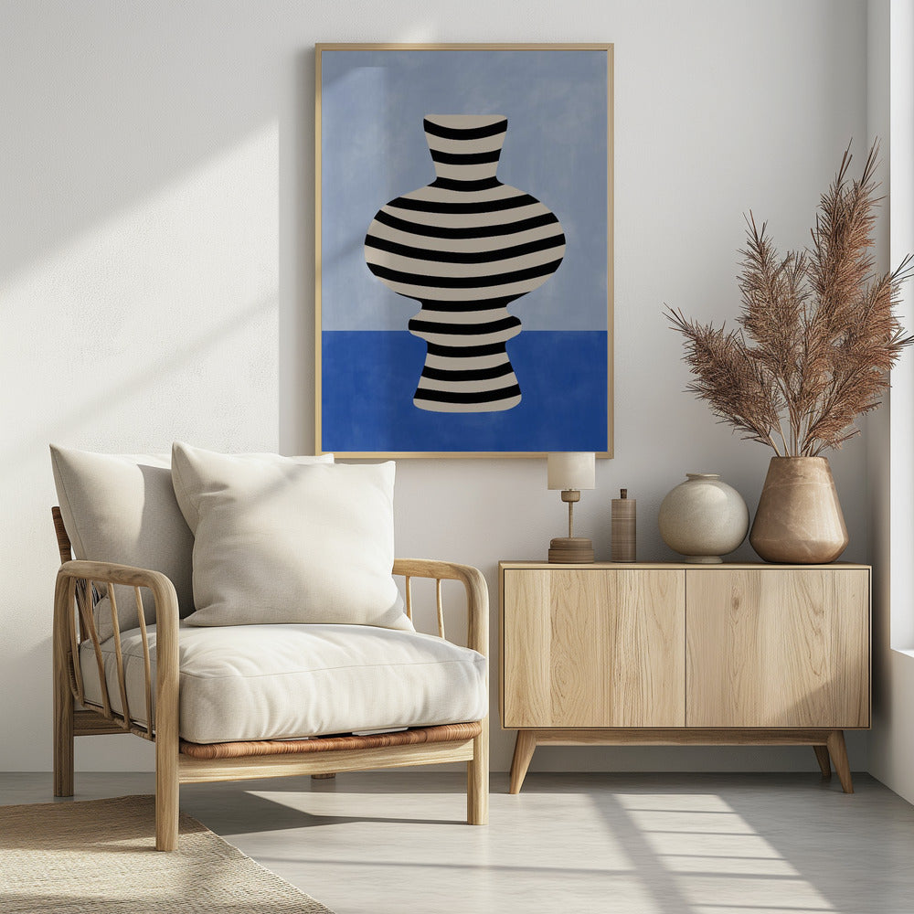Striped Vase Illusion - Poster / Art Print