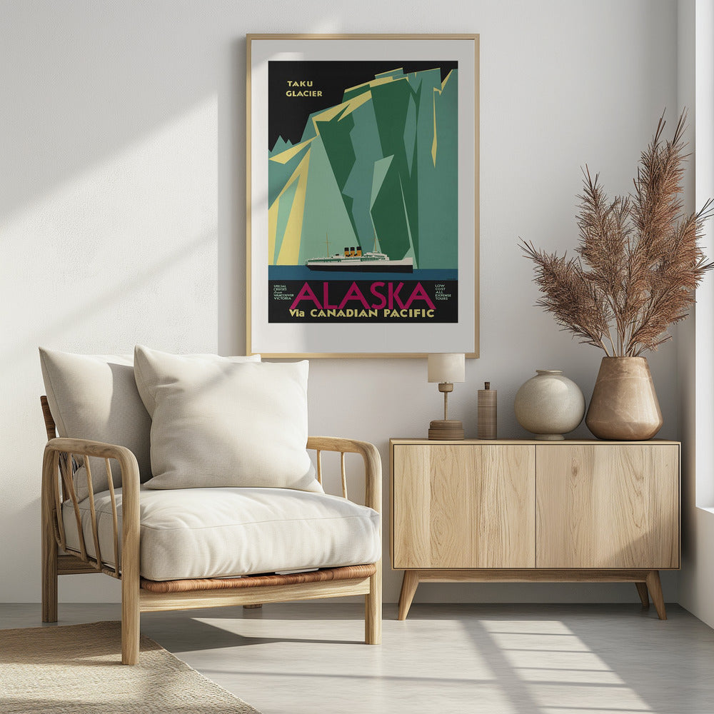 Alaska Via Canadian Pacific. Taku Glacier - Poster / Art Print