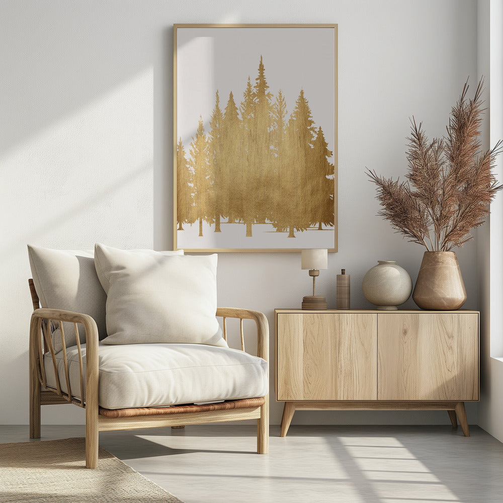 Tannenwald (gold) - Poster / Art Print