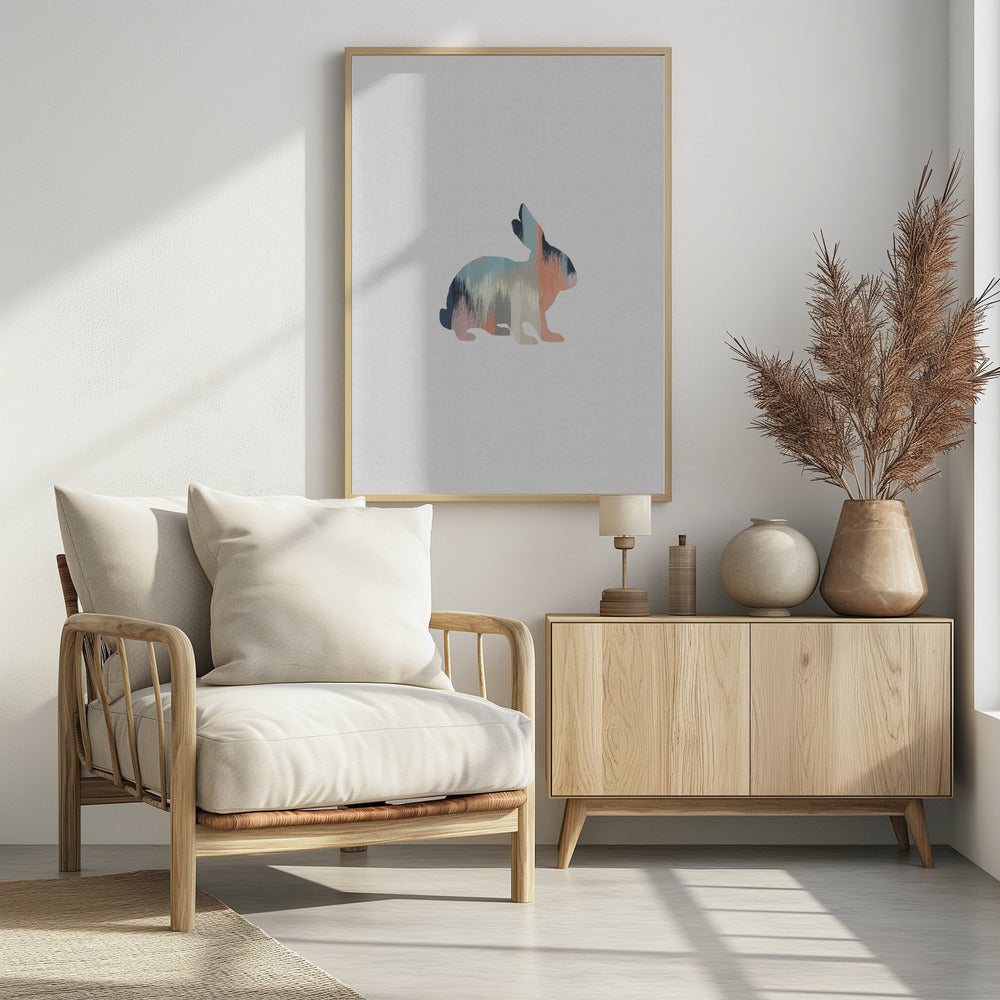 Pastel Rabbit - Poster / Art Print