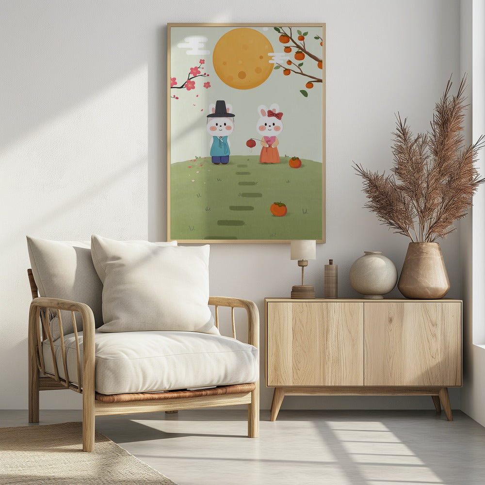 Happy Mid Autumn Festival Tradition - Poster / Art Print