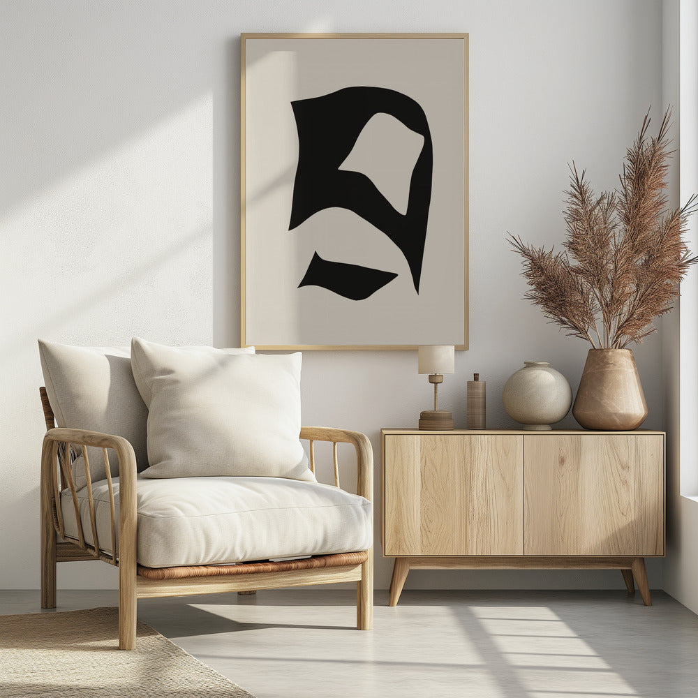 Distorted Black Cut Out - Poster / Art Print