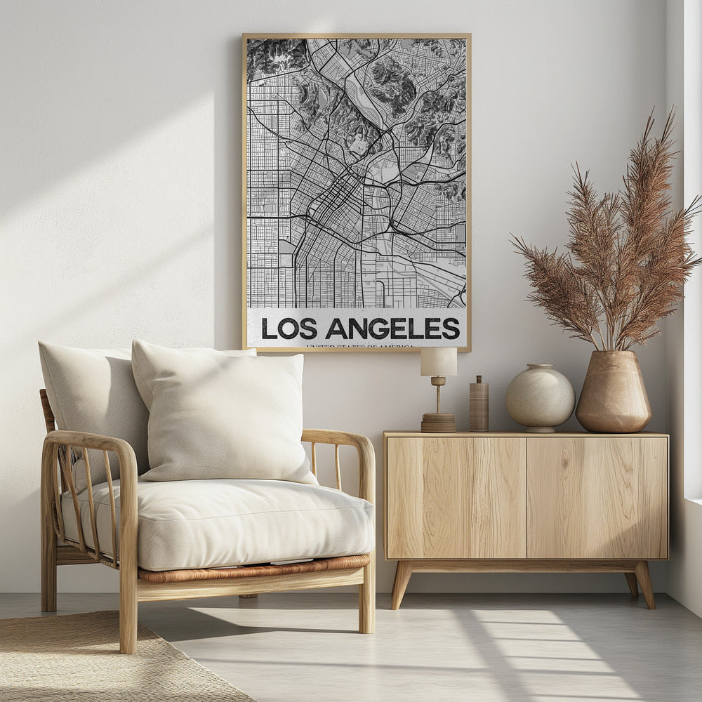 Los Angeles White - Poster / Art Print