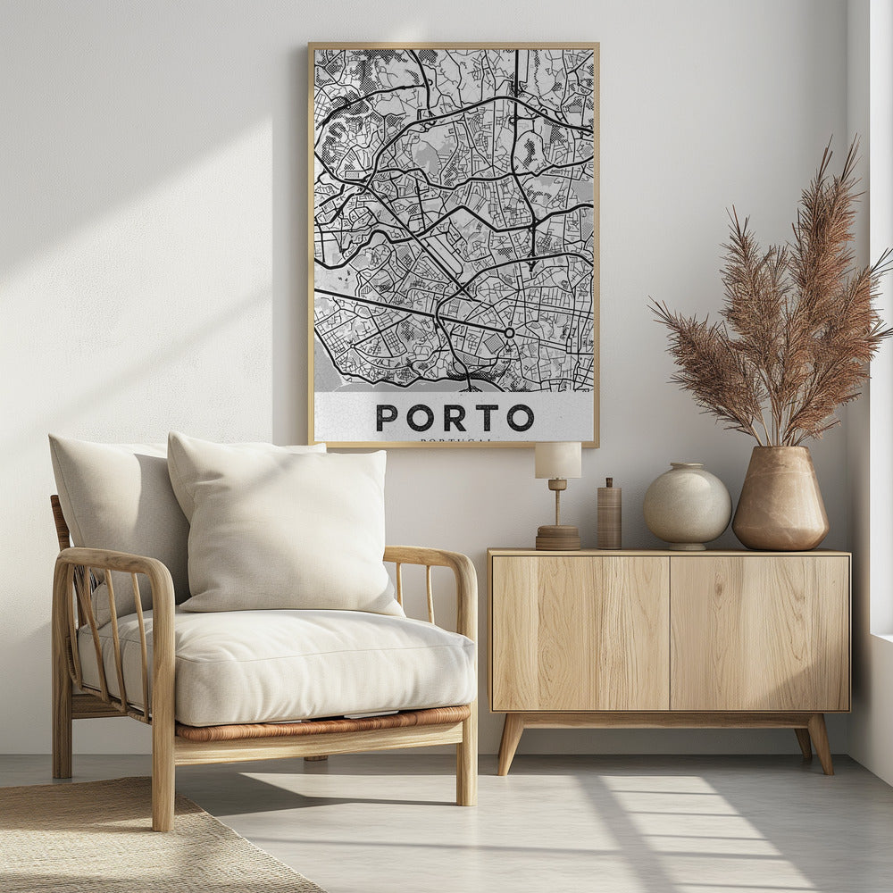 Porto City White - Poster / Art Print