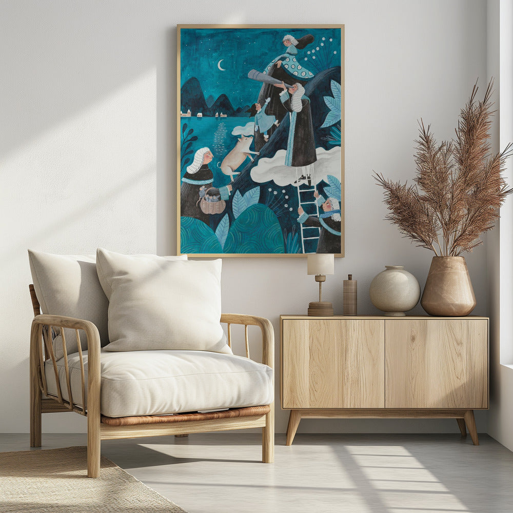 Travel through the night - Poster / Art Print