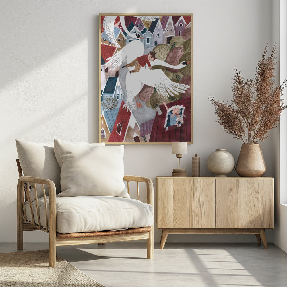 The magical wild geese - Poster / Art Print