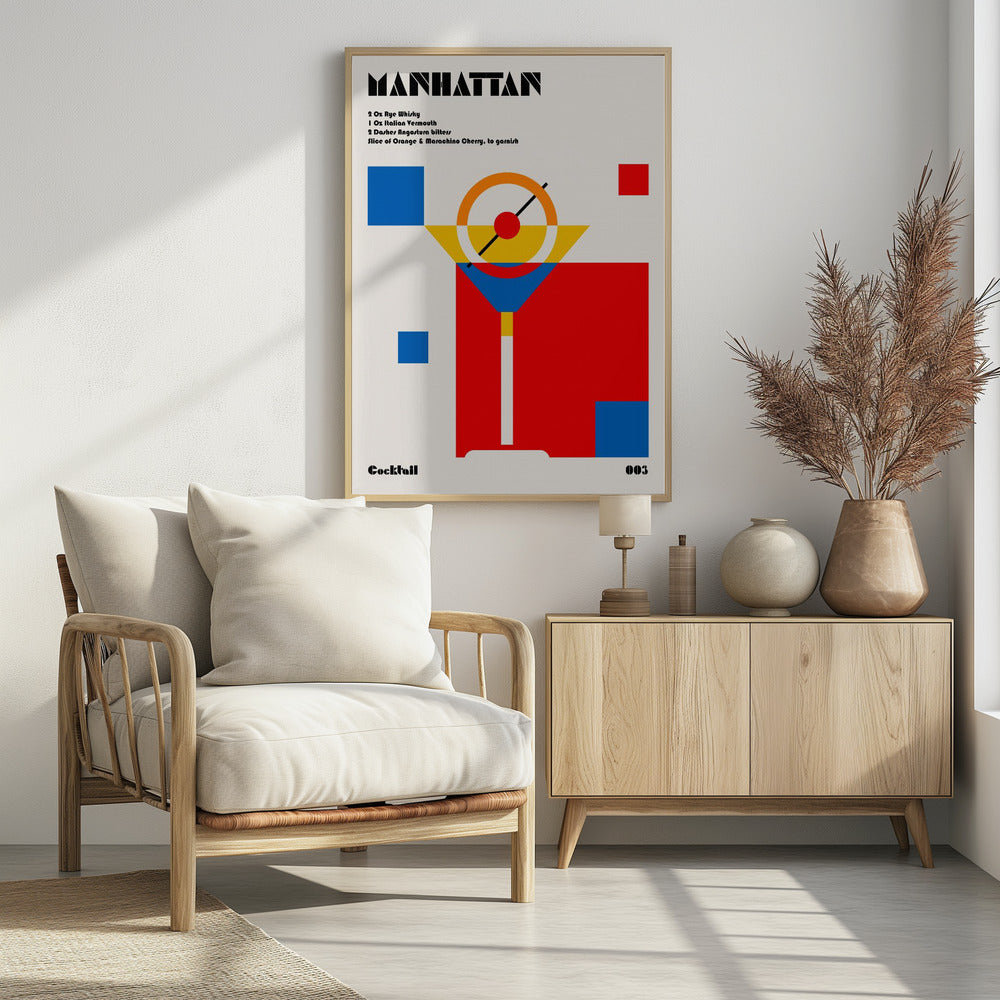 Manhattan Bauhaus Cocktail - Poster / Art Print