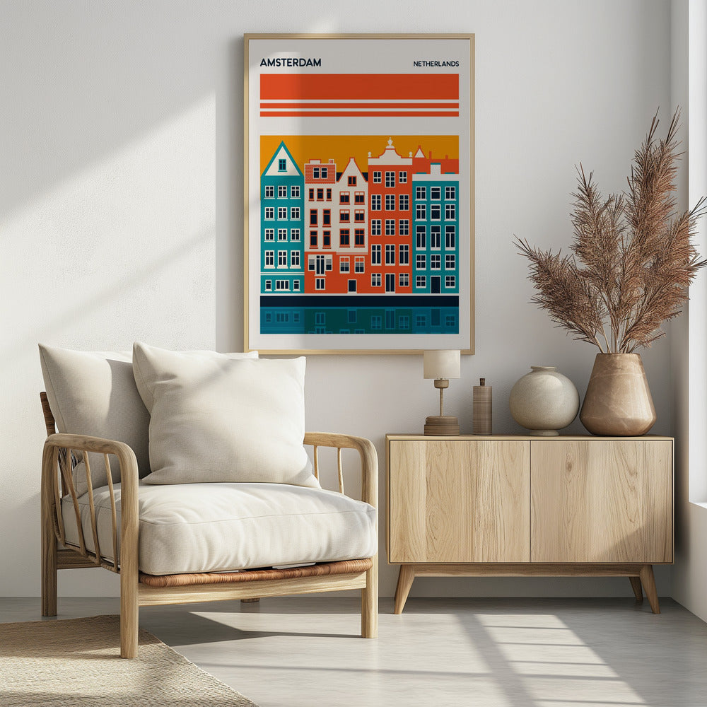 Amsterdam Travel Poster - Poster / Art Print