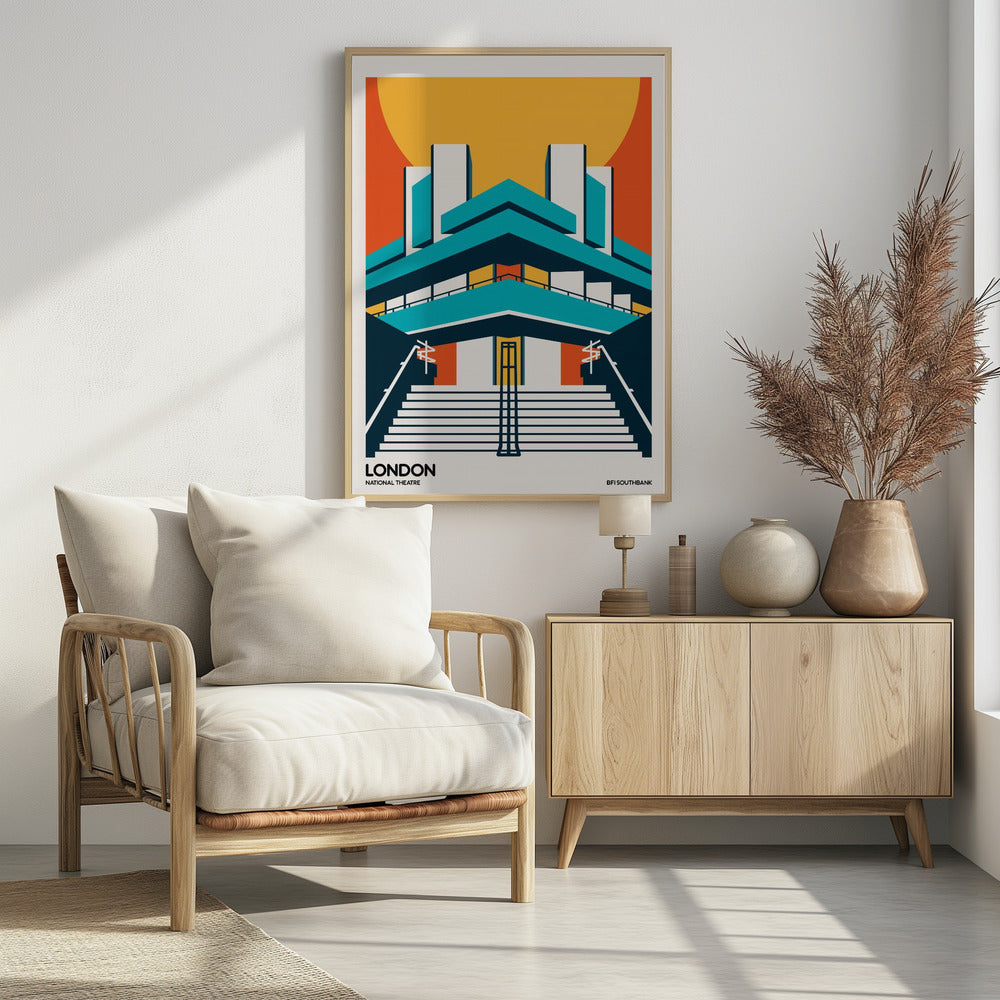 London BFI Southbank Brutalist Architecture - Poster / Art Print