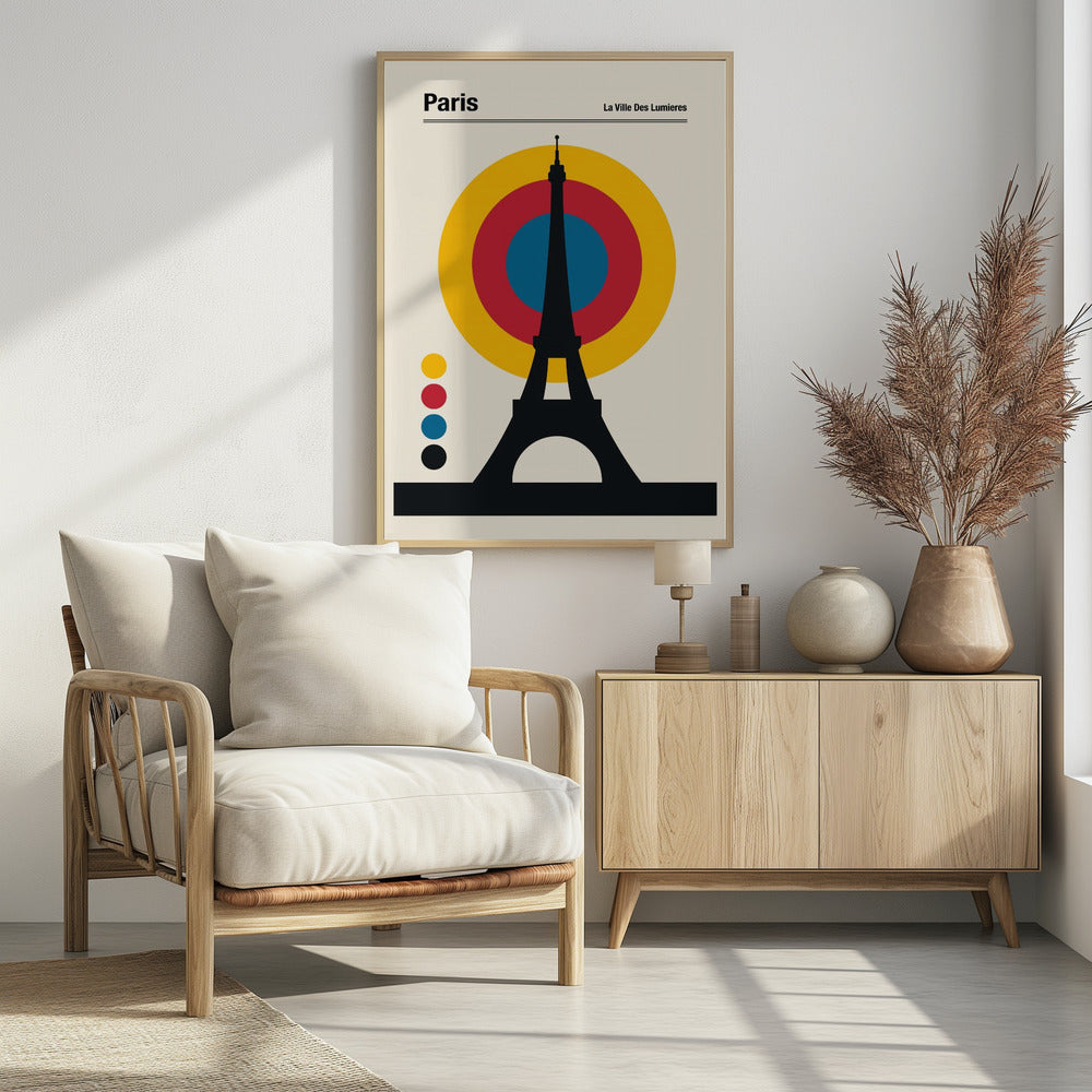 Paris Eiffel Tower Retro travel Print - Poster / Art Print
