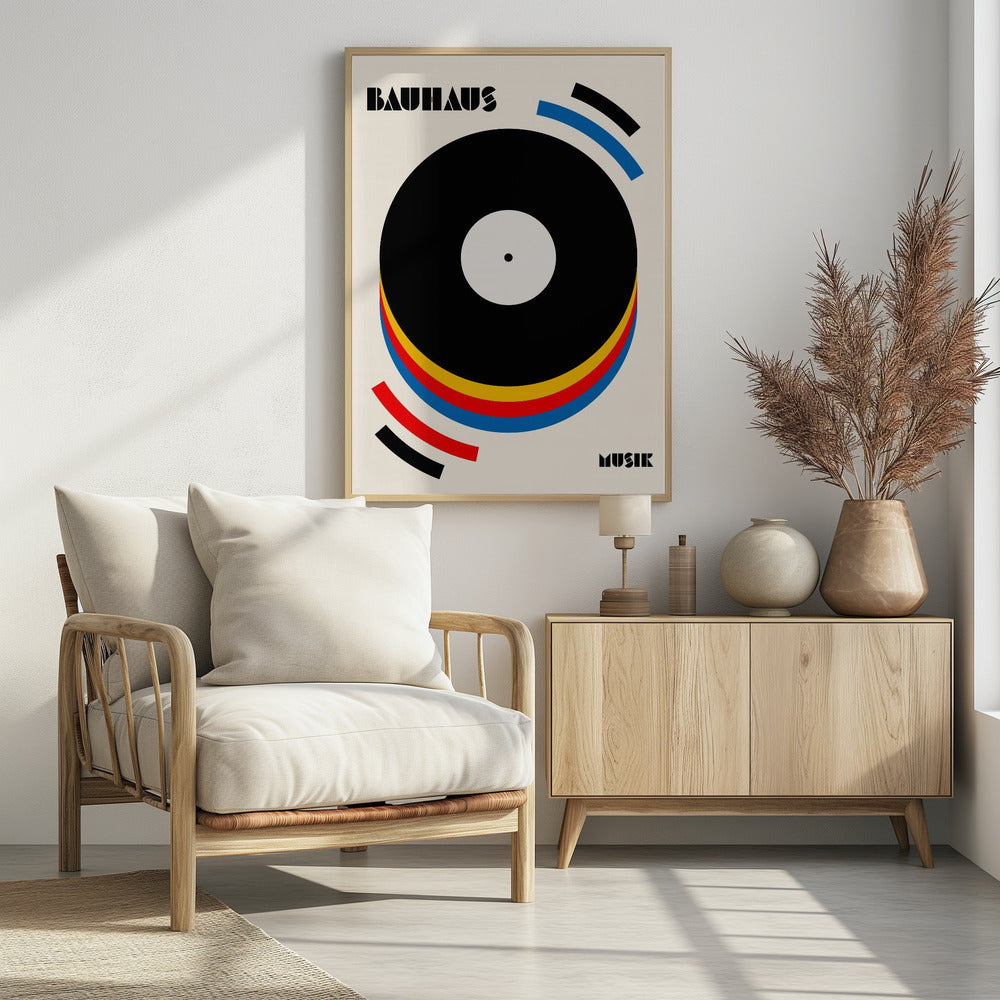 Bauhaus Music Retro Illustration - Poster / Art Print