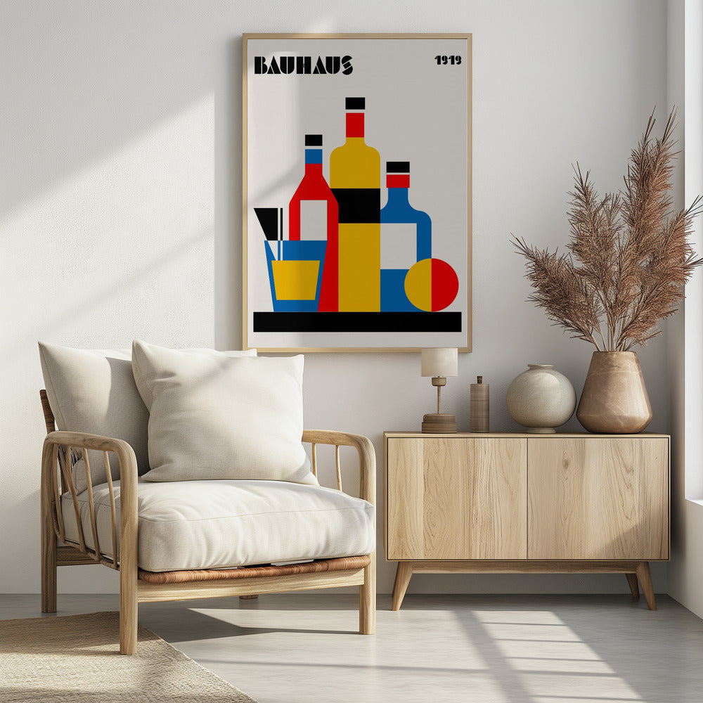Bauhaus Wine Print - Poster / Art Print
