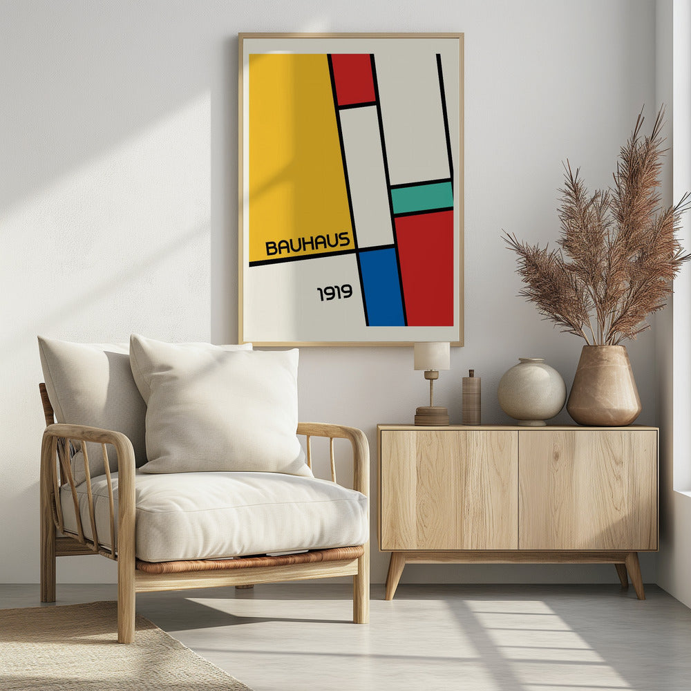 Bauhaus Geometric Design Retro - Poster / Art Print