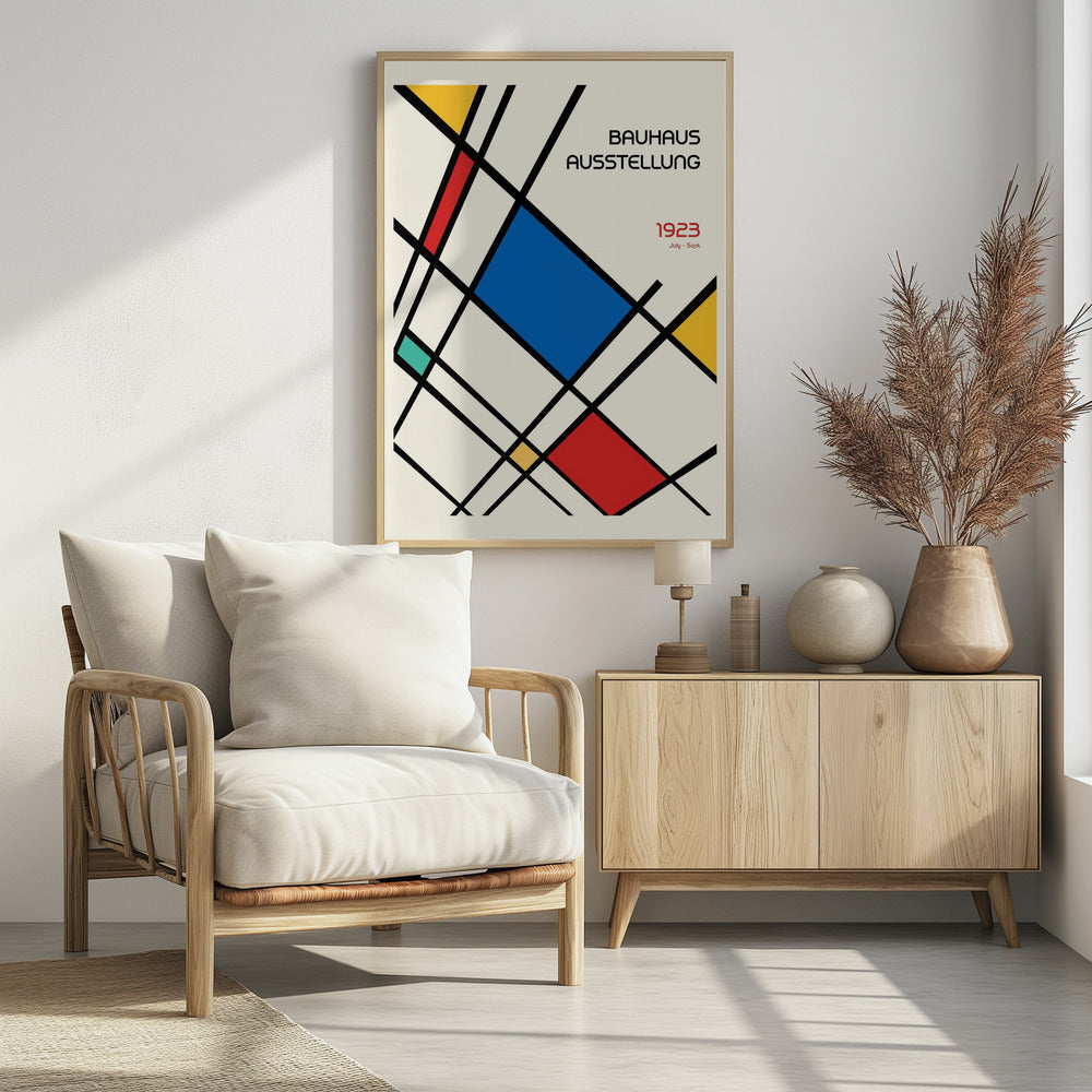 Bauhaus Geometric Design Retro - Poster / Art Print