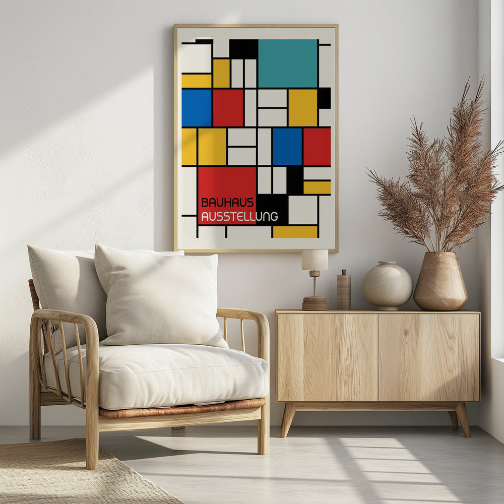 Bauhaus Geometric Design Retro - Poster / Art Print