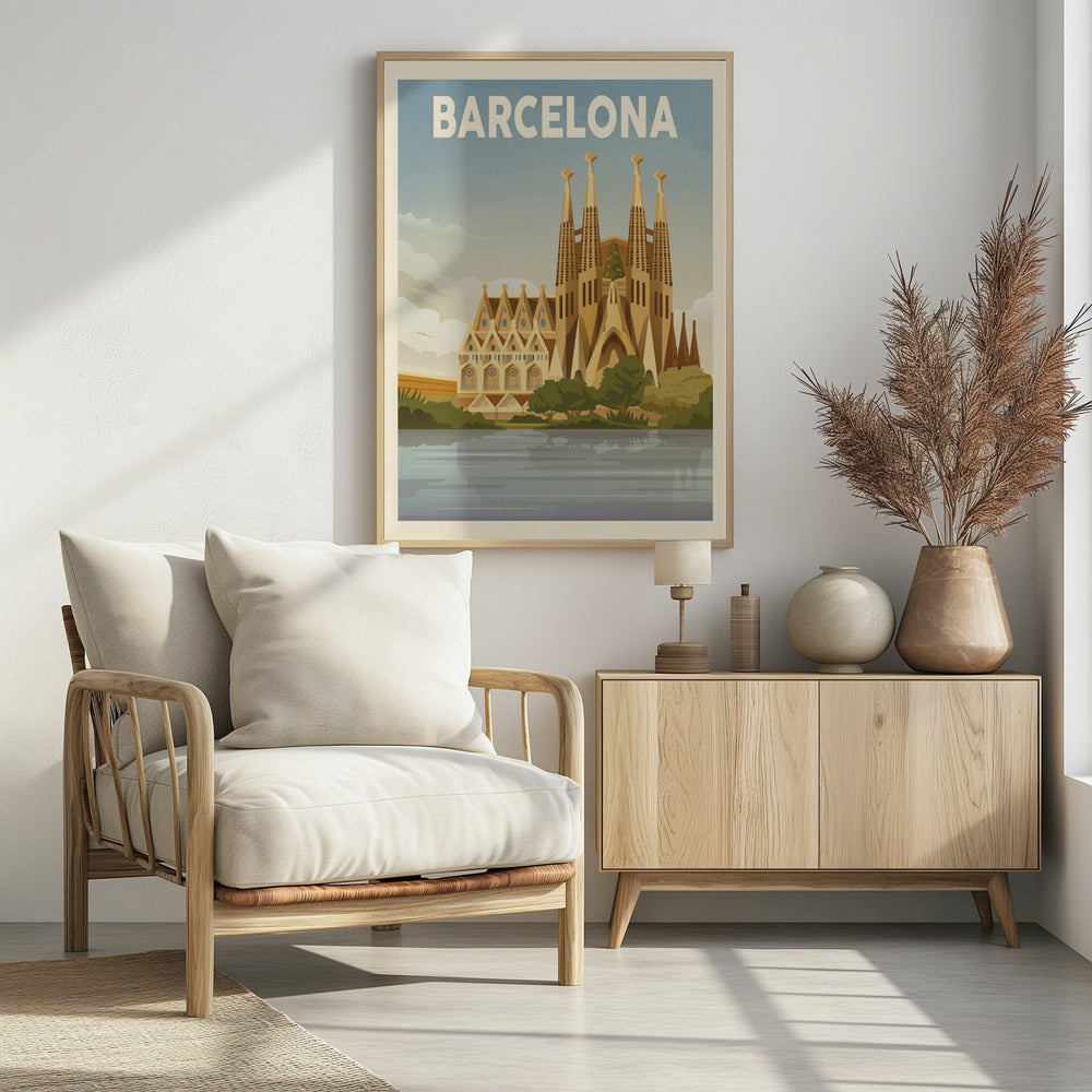 Barcelona Travel Print - Poster / Art Print