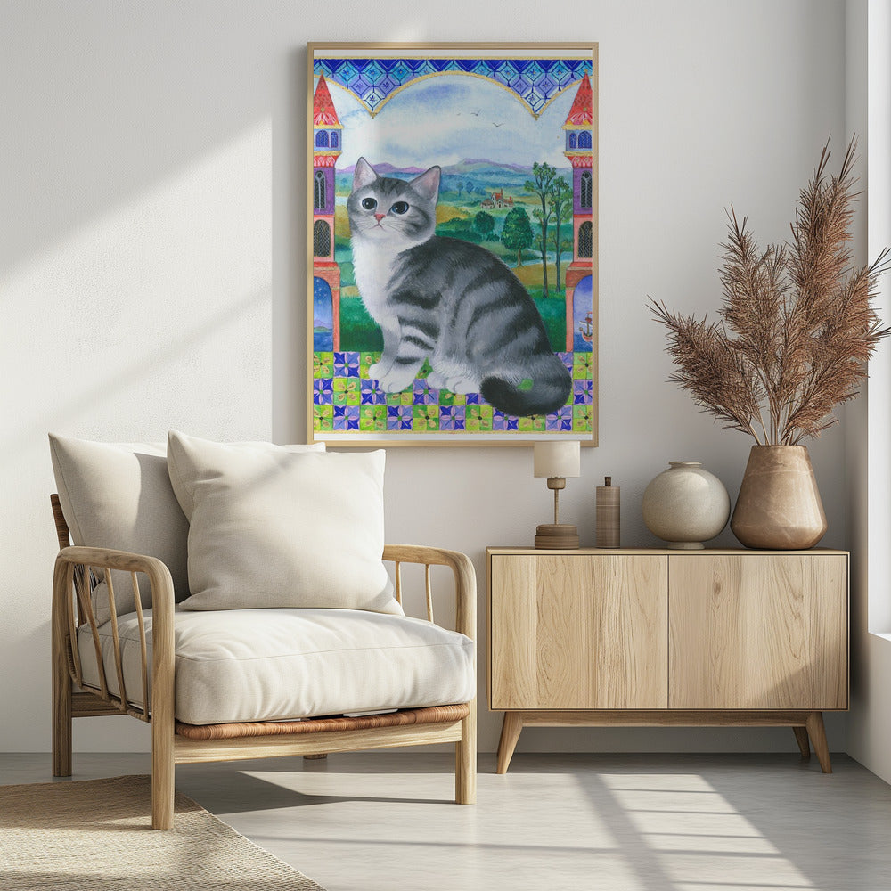 Medieval Kitten - Poster / Art Print