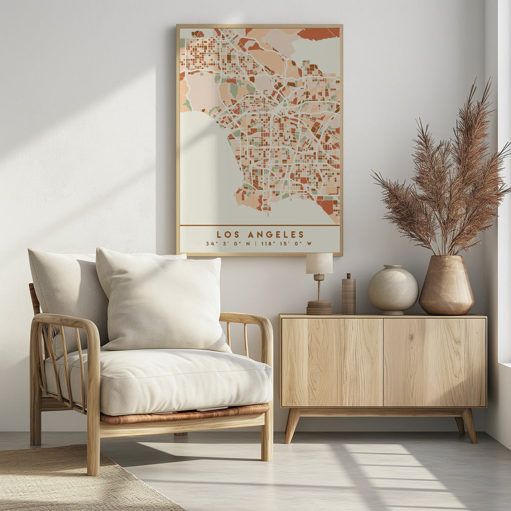 Black Maps Earth Tones 42 - Poster / Art Print
