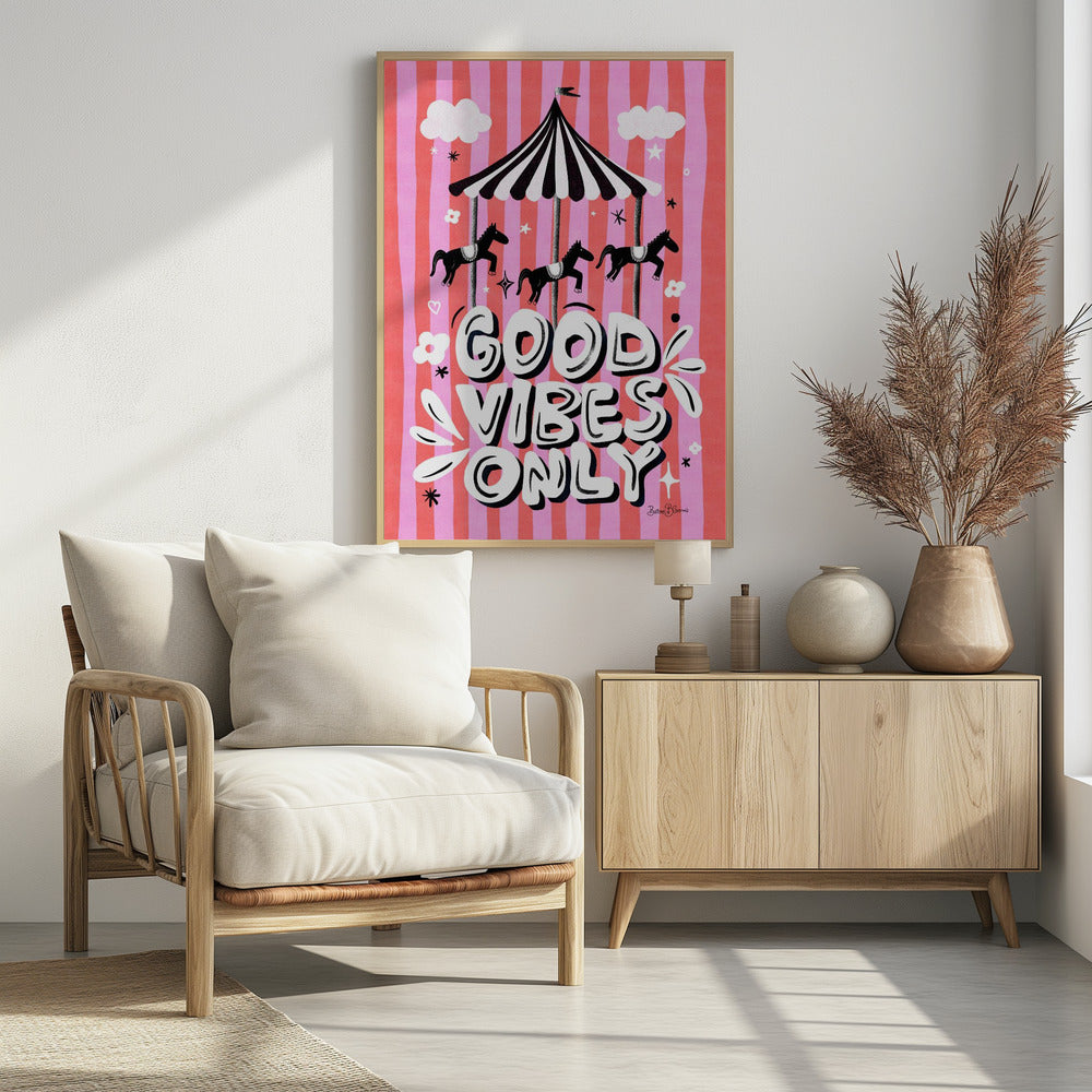 Carousel Good Vibes Only - Poster / Art Print