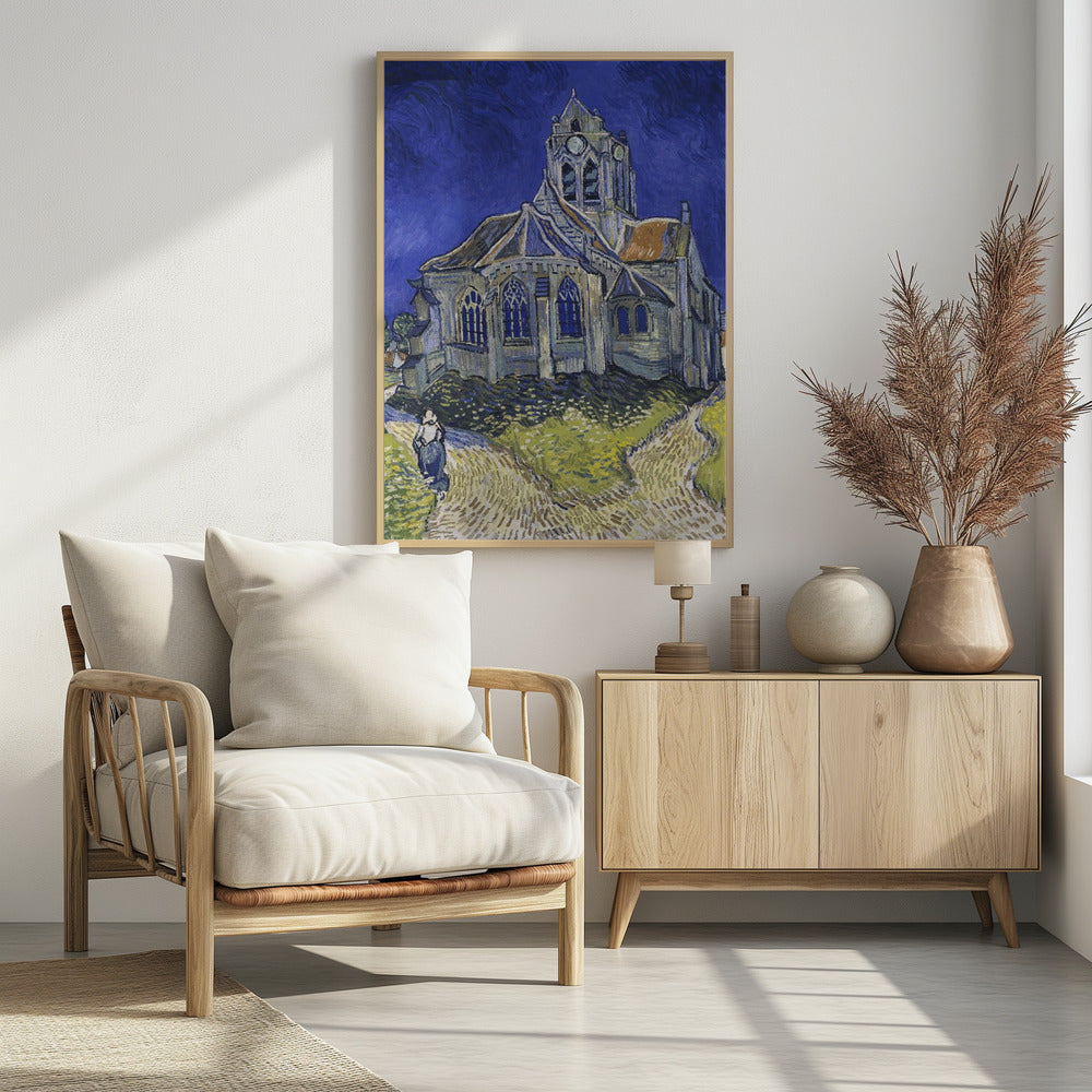 Vincent Van Gogh's the Church At Auvers (1890) - Poster / Art Print