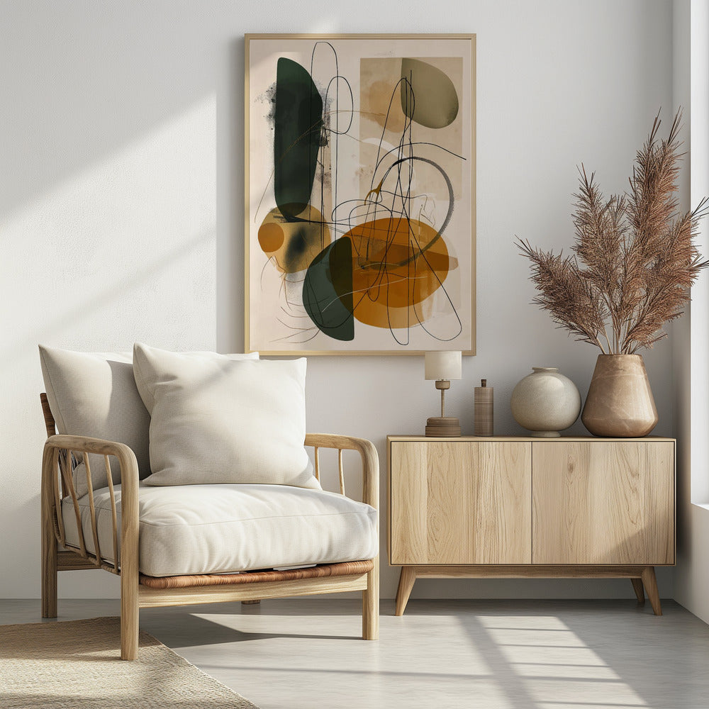 Abstract Beige No 1 - Poster / Art Print