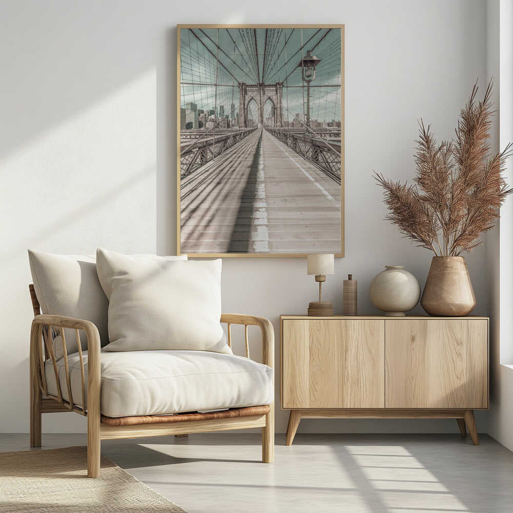 NEW YORK CITY Brooklyn Bridge - Poster / Art Print