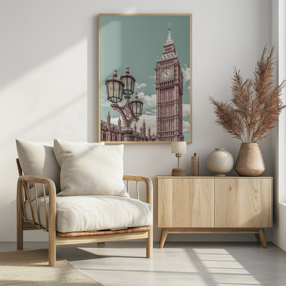 LONDON Elizabeth Tower | urban vintage style - Poster / Art Print
