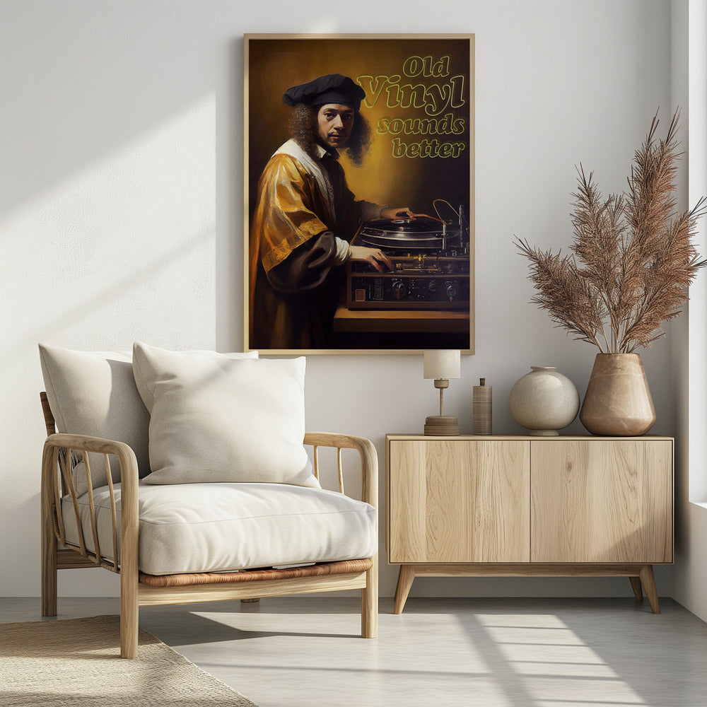 Old Vinyl Sounds Better - Poster / Art Print