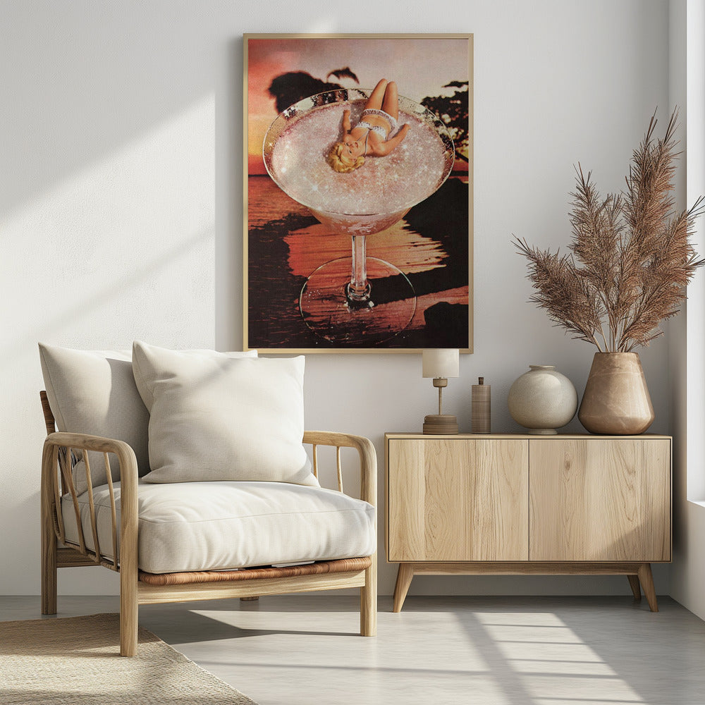 Glitter Pink Margarita - Poster / Art Print
