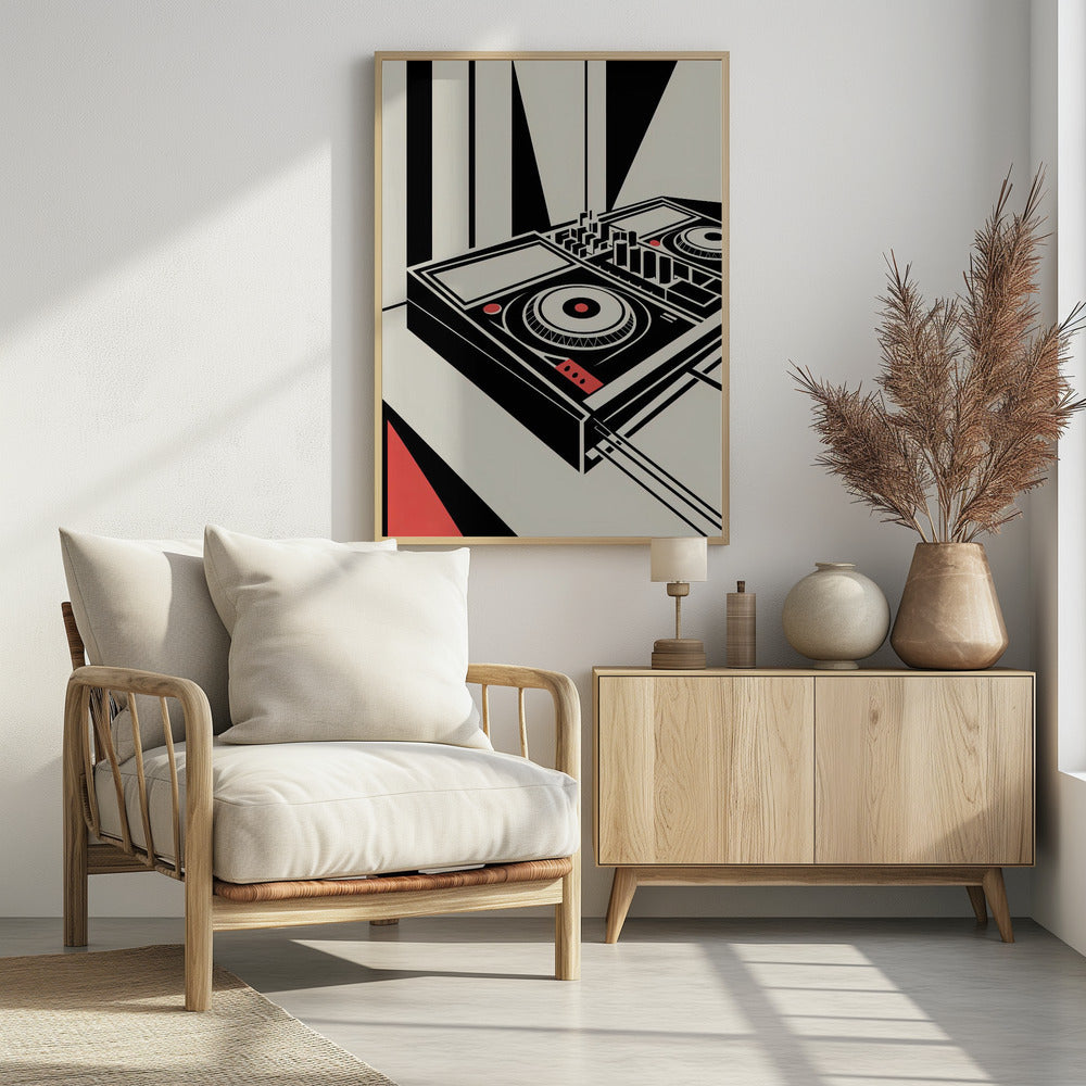 DJ Mixer - Bauhaus Style - Poster / Art Print