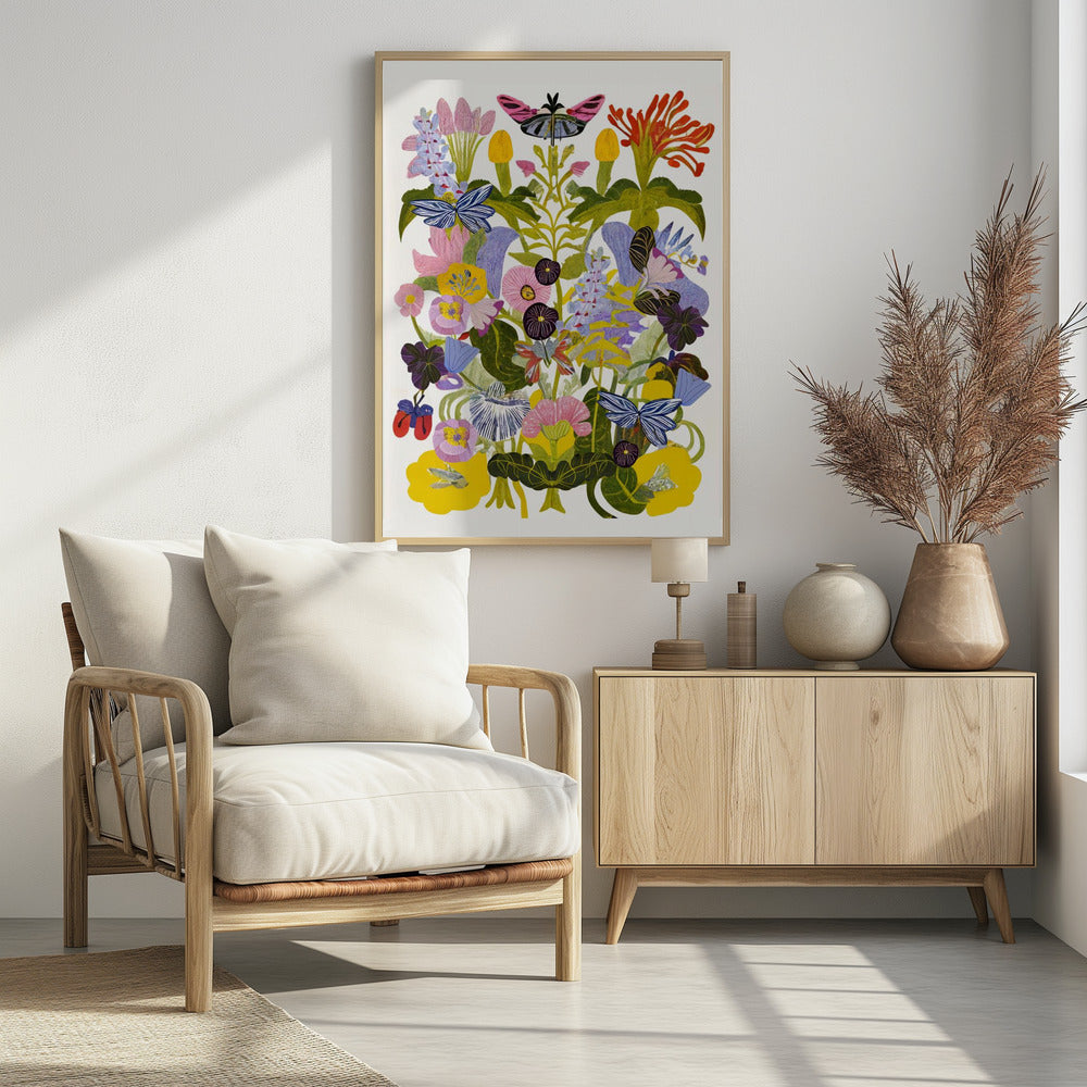 Abstract Autumn Floral - Poster / Art Print